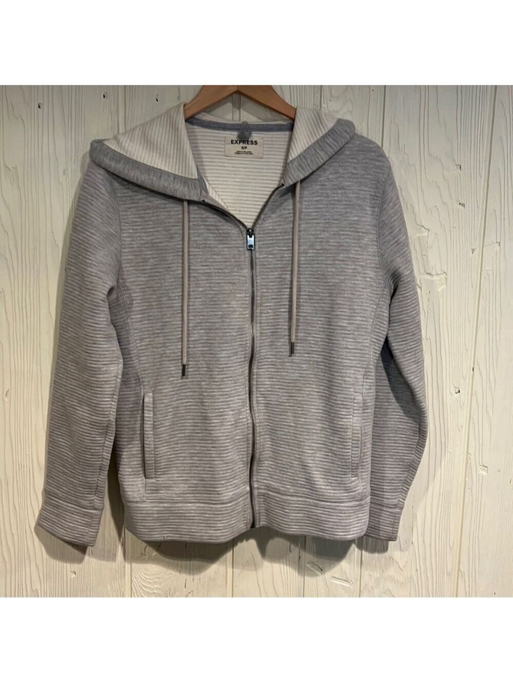 Express Zipper Hoodie Draw String Hood Side Pockets Small